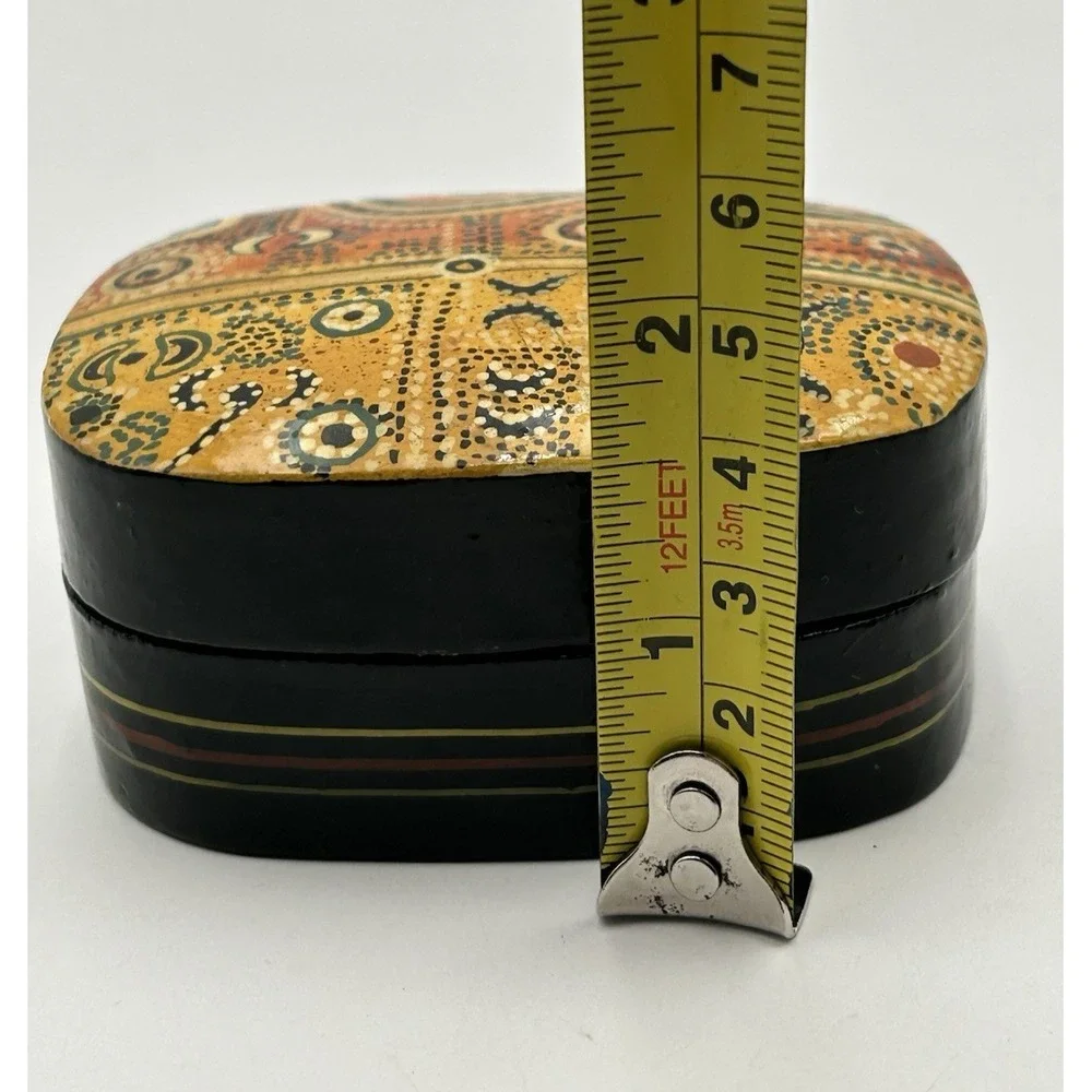Better World Arts Handcrafted Paper Mache Tribal Trinket Box Alec Baker Aussie
